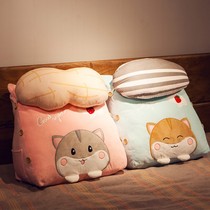 Bedside cushion Childrens boy student dormitory play mobile phone pillow triangle pillow bay window waist cushion without bedside European style