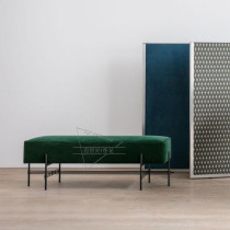 Nordic ins light luxury upholstered shoe bench bench bedroom bed tail stool living room sofa bed designer creative bench