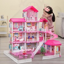 Foreign trade export little girl house toy simulation Princess castle suit Doll house model villa house