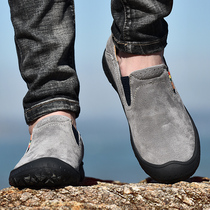 Spring leather shoes 45 genuine leather Outdoor casual shoes 46 One foot pedal hiking shoes 47 Men sloth for extra-large size Mens shoes 48