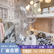 Homestay Inn full transparent net red indoor outdoor large ladder sliding rotating cylinder kindergarten scenic spot home customization