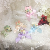 Pearl Rabbit lolita original hand for flower elegant base multicoloured side clip chest needle cla little things