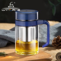Vientiane glass cup with hand handle tea cup filter thickened business office large capacity belt glass U221L