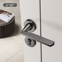door lock indoor bedroom universal home door lock black solid wood door lock room silent magnetic door handle