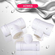 Central fresh air system ventilation PE reducer positive tee 110 75 round pipe straight tee snap fixed