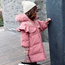 Girls winter cotton-padded clothes 2021 New Korean childrens clothing coat little girl foreign-style cotton-padded jacket childrens down cotton winter