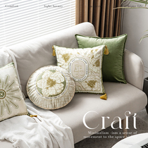 Flower rhyming ancient light and luxurious pillow living room sofa backrest cushion headboard leaning against the pillow cover office waist rests on the back of the occipital