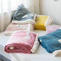 Winter double layer thickened flannel blanket Shu cotton velvet warm afternoon nap cover blanket sofa Afternoon Blanket Small Blanket Quilt