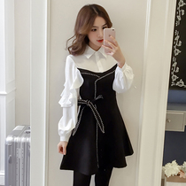 Spring Autumn Little Guy Dress Dress Woman 2020 New Snowspinning Shirt With Slim Fit This Years Popular Dresses French Niche