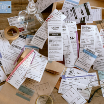 Small ticket printer hand account pet and paper tape sub-pack diy Japanese list text hand account collage decoration sticker