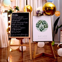 Billboard Display Card Shop Publicity Hotel Doorway Handwritten wooden sign stand Stand Upright Blackboard