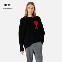 ( New Year's gift)AMI Men and women classic love wool casual round neck sweater sweater