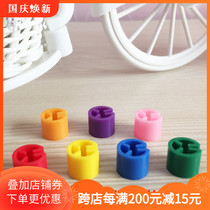 Color plastic blank size circle non-printed round size buckle red yellow and blue clothes hanger number grain label beads