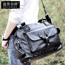 2020 new trendy fashion leather travel leather bag shoulder bag cowhide Hand bag retro fashion Mens bag trendy brand