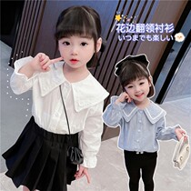 Childrens clothing 2021 girls shirt childrens shirt long sleeve Autumn New Baby Baby foreign style coat cotton women tide