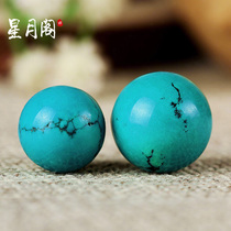 Natural turquoise round beads raw ore optimization loose beads star moon diamond Diamond Bodhi hand string beads accessories accessories