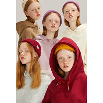 square houlest base solid color hooded retro pullover sweater women without velvet top Joker Spring