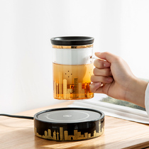 55 degree thermostatic Cup creative tea separation tea cup office water cup tea tea tea tea cup with filter glass cup