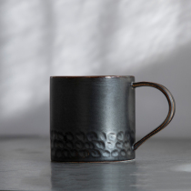 Very home coffee cup black metal glaze cappuccino coffee cup Italian original coffee cup handmade Cup