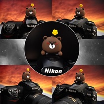 Cute bear hot shoe cover camera hot shoe dust socket protective cover teddy bear cartoon hot shoe