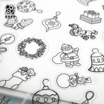 Heat shrinkable film Polished printed Hand-painted with picture Mobile phone chain Christmas Heat shrinkable film with pattern Childrens hand-made