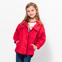 Bara bara girls  coat spring and autumn new childrens childrens off-the-shoulder Western style top 21053190204