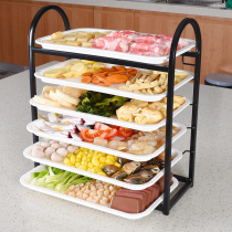 Stainless Steel Kitchen Dish Rack Shelve Multilayer Fire Pan Shop Swing Veg Vegetable Easel Home Countertop Matching Vegetable Storage Racks