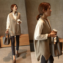 Hong Kong Tide Brand Wool Sweater Coat Women's 2022 Spring and Autumn New Women's Fashion Knitted Vest Tide