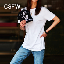 {2 pieces of 7 5 fold} feel glutinous 50s fine wool cotton imitation jin mouth sewing short sleeve T-shirt female base