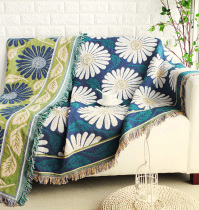 American sofa blanket Export full cover Daisy sofa towel line blanket fabric thickened dust-proof mat sofa cover