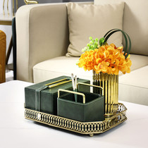 Home Residence Ornament Soft Dress Matching Suit Living Room Nordic Light Lavish Tea Paper Towel Box Containing Tray Decoration Pendulum