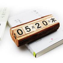 Wooden 2019 simple desk calendar calendar wooden creative perpetual calendar desktop building block one-way Mini small desk