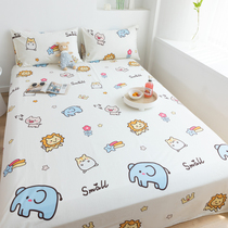 Pure cotton cute cartoon single sheet full cotton double college dormitory bed sheet three small fresh single beds