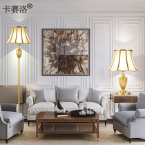 Karzai Full Copper Desk Lamp Bedroom Bedlamp American Living-room Room Bookroom Wedding Celebration Eurostyle Vertical Floor Lamp