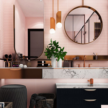 Fish love sugar Nordic ins Macaron tile pink bathroom kitchen wall tile wave surface net red background wall