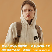 square houlest spring and autumn new products simple pure cotton unhappy embroidery mens and womens sweaters Japanese pullover sweater