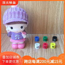 Color letter hanger size buckle round four-tooth clothing label size circle plastic size grain code number calibration