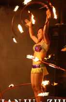 Acrobatic fire hula hoop thrilling thrill fire ring Wuqiao acrobatic props