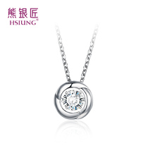 Silver Bear Silversmith 925 Silver Necklace Female Pendant choker Fashion Simple Silver Jewelry Silver Chain for Girlfriend Gift