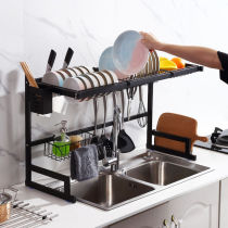 Kitchen Sink Shelf Square Tube Bowl Rack Drain water rack pool Bowl Tray Shelf Tap to put bowls disc containing shelf