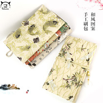 Miao Xiaoqi 13 holes large capacity makeup brush bag Chinese style convenient beauty tools storage bag does not contain brushes