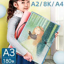 a3 Picture book storage picture folder Storage book Portfolio folder 8K painting 4K painting a4 Favorites 8 open a2 Finishing book Childrens art drawing paper Save collection bag with certificate Information book