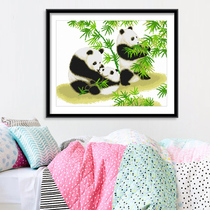 Cross stitch 2021 new thread embroidery handmade DIY bedroom living room modern cute panda pattern simple small piece
