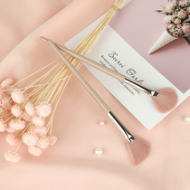 Meow Xiaoqi high light brush Girl heart net Red brightening fan brush Cangzhou convenient giant softening makeup brush a pack