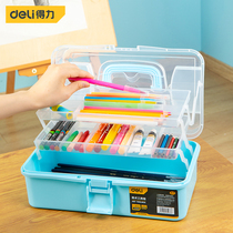 Powerful tool art toolbox large-capacity storage box for children's drawing material storage tool box multifunction suitcase