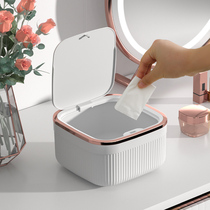 Desktop Trash Can Home Delicate Light Lavish Table Mini Press Box Tea Table Small Barrel New Cute