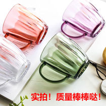 Plastic water cup Tea rhyme portable male and female students handy cup Large capacity summer creative trend sports cup Drop-proof