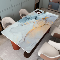 Nordic light and luxurious waterproof and anti-scalding table cloth Home leather table cushion Mat Table Cloth cut