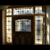 Divani Art Glass Partition Porch Villa Bar Cafe Window Inlaid Old Shanghai Republic of China Decoration