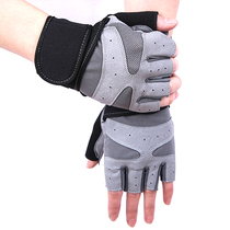 Sojie fitness men and women dumbbell horizontal bar trainer weightlifting barbell non-slip wear-resistant breathable thin gloves